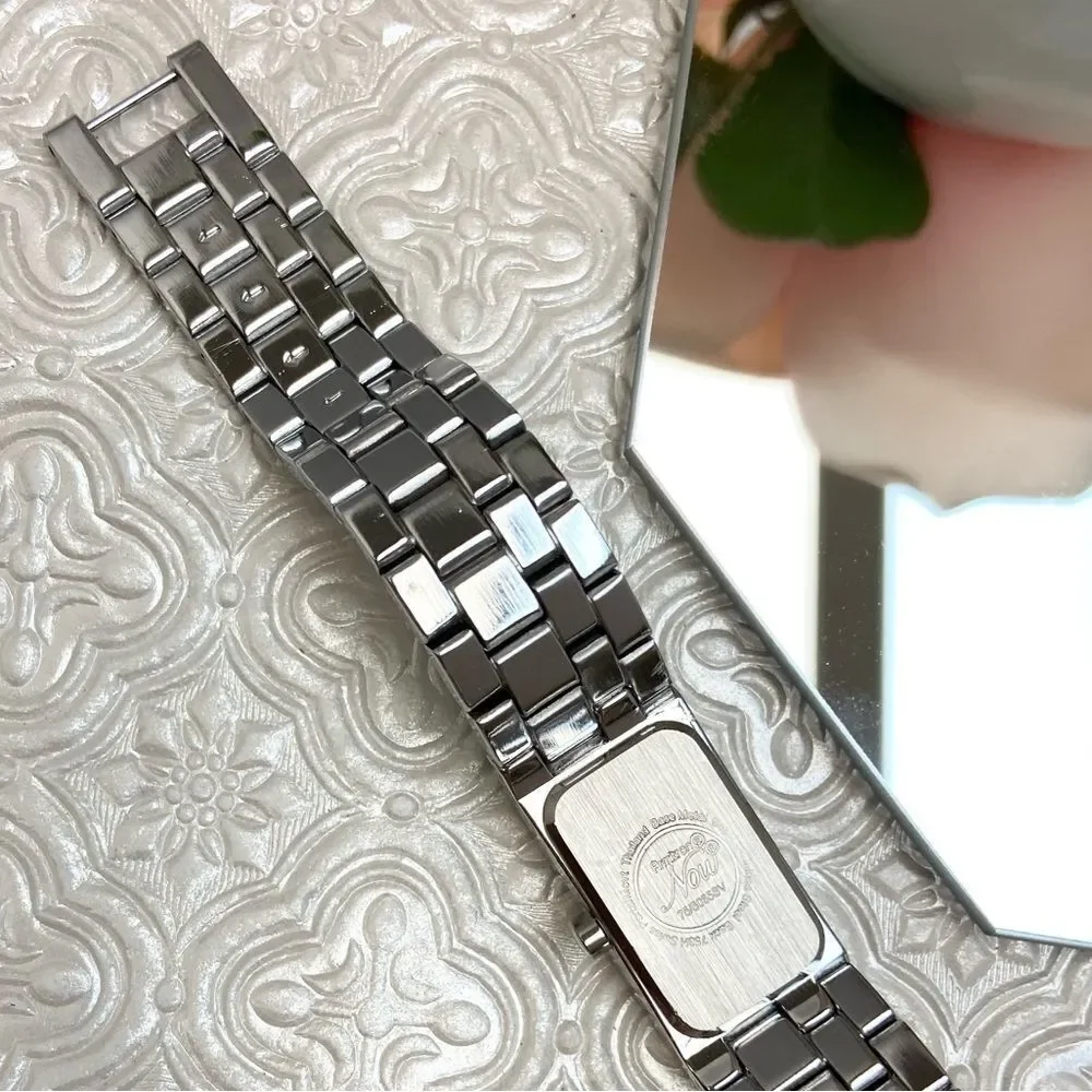 Armitron Now Multicolor Crystal Accented Silver-Tone Swiss Parts Dress Watch